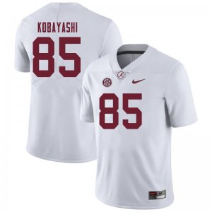 NCAA Men's Alabama Crimson Tide #85 Drew Kobayashi Stitched College 2019 Nike Authentic White Football Jersey AO17A48XV